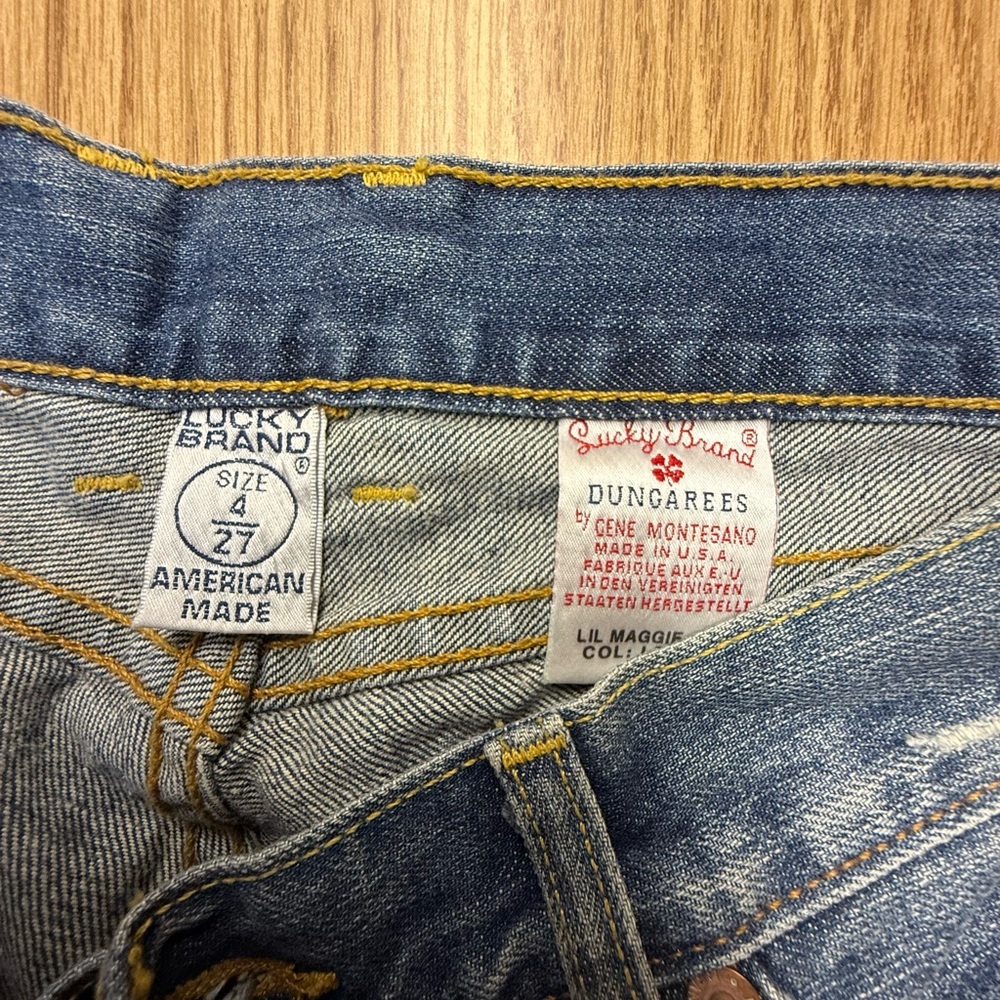 Lucky Brand Blue Denim Flare Jeans with Floral Embroidery - Picture 12 of 15